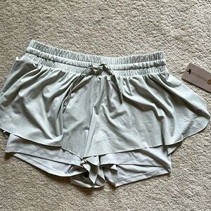 Harmony & Balance Ribbed Flutter Shorts NWT